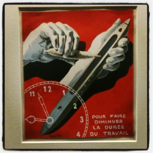 Affiche réalisée dans les années 1930 pour le syndicats des ouvriers du textile - Musée Magritte