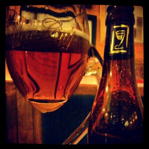 "Mea Culpa" (bière du patron du Beermania, "bière aux 10 ingrédients" - Chaussée de Wavre, Ixelles - Bruxelles.